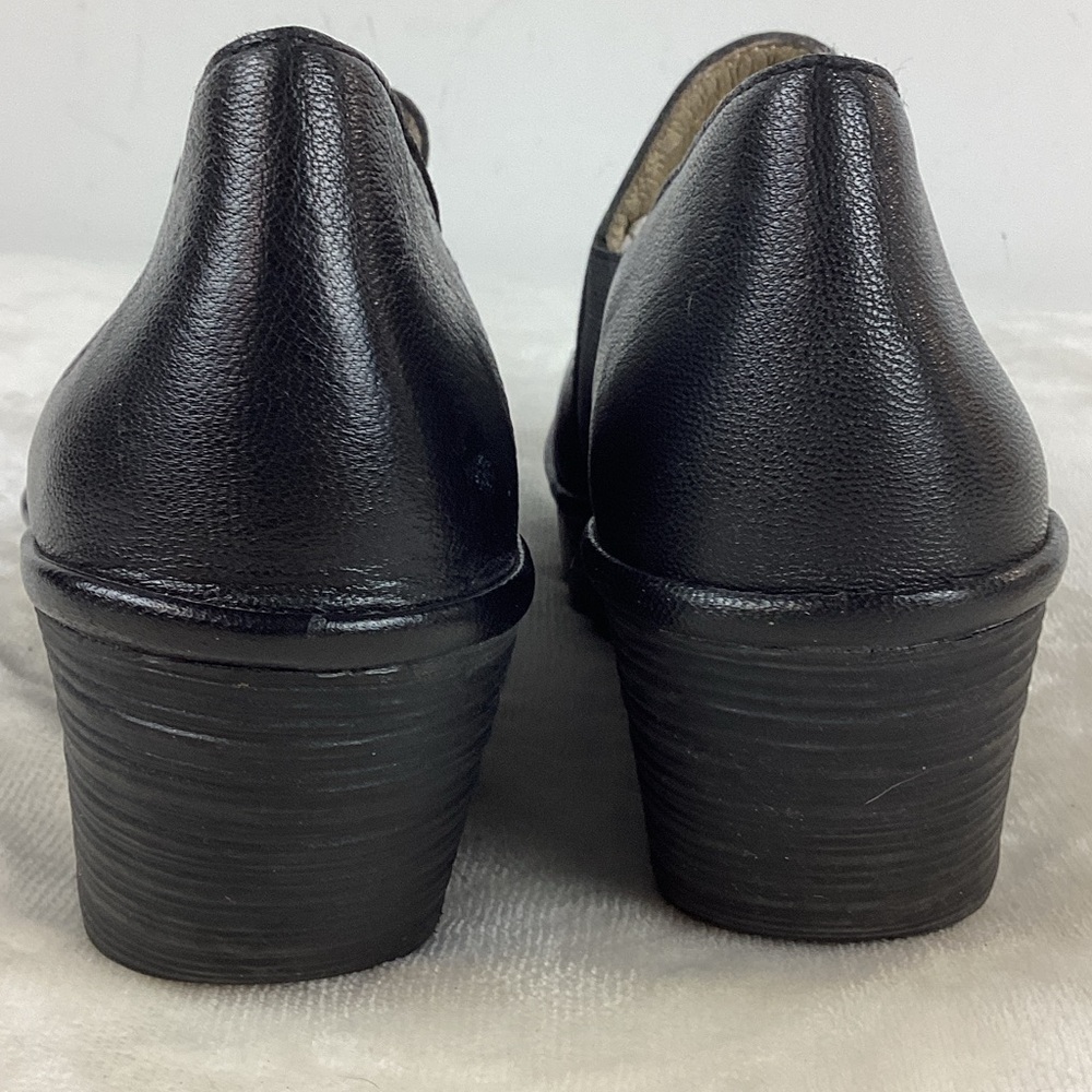 Fly London Black Leather Wedges - Picture 10 of 13